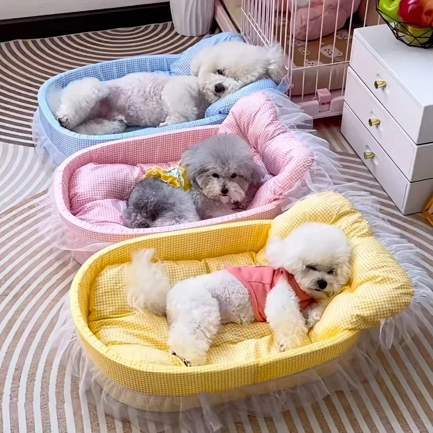 Cama Macaron Suave y Lavable para Mascotas