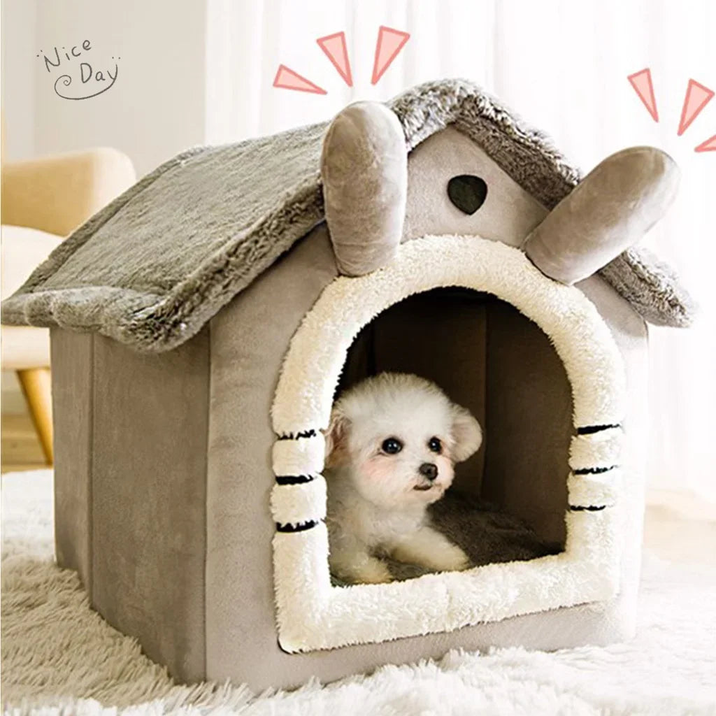 Casita Cálida Plegable para Perros y Gatos