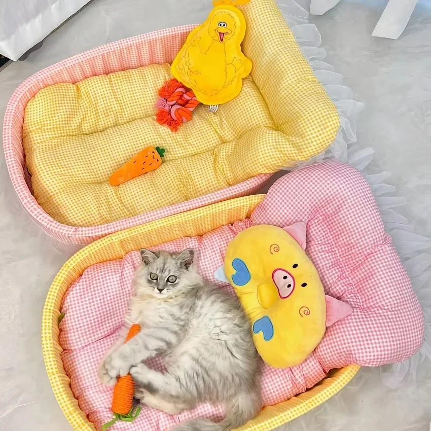 Cama Macaron Suave y Lavable para Mascotas