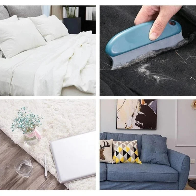 Cepillo Quitapelos para Perros y Gatos – Elimina Pelo de Ropa y Muebles – ABS+TPR – Azul/Rojo
