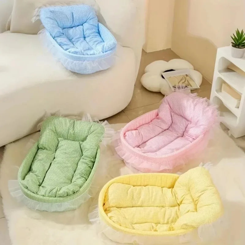 Cama Macaron Suave y Lavable para Mascotas