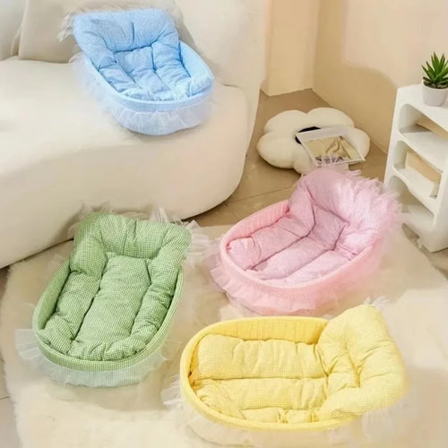 Cama Macaron Suave y Lavable para Mascotas