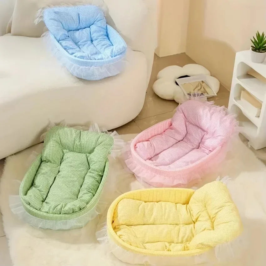 Cama Macaron Suave y Lavable para Mascotas