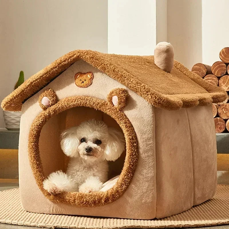 Casita Cálida Plegable para Perros y Gatos