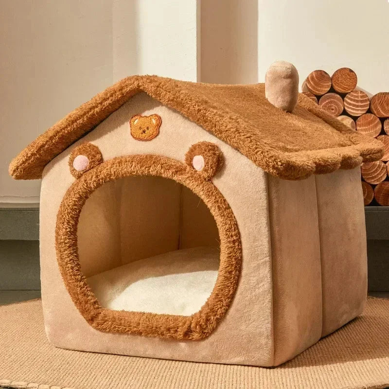 Casita Cálida Plegable para Perros y Gatos