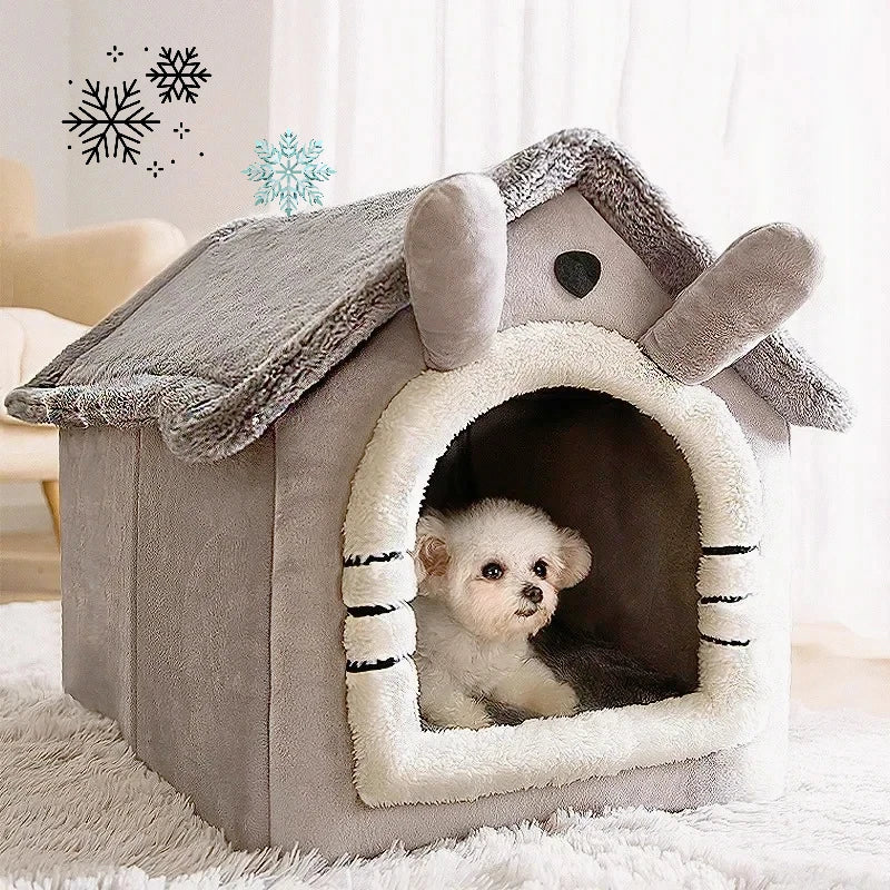 Casita Cálida Plegable para Perros y Gatos