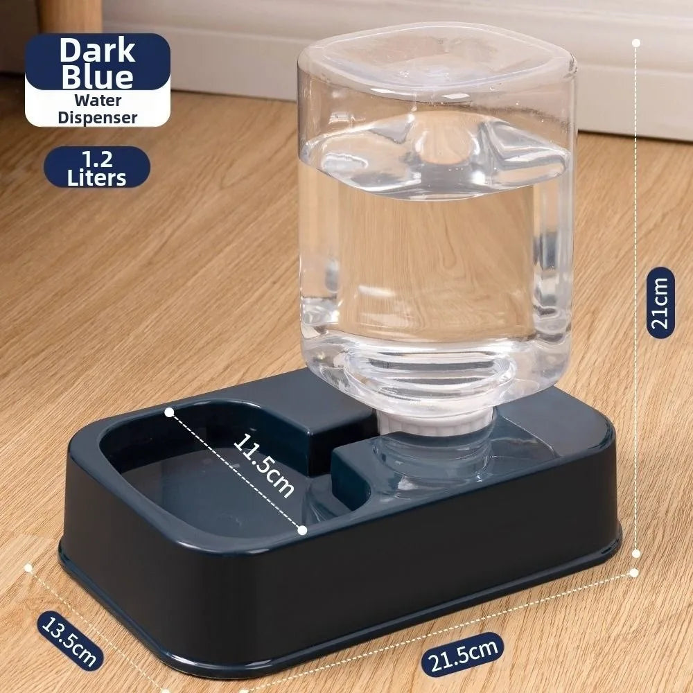 Comedero Automático con Dispensador de Agua para Mascotas – 1.5L Comida / 1.2L Agua – PP+PE