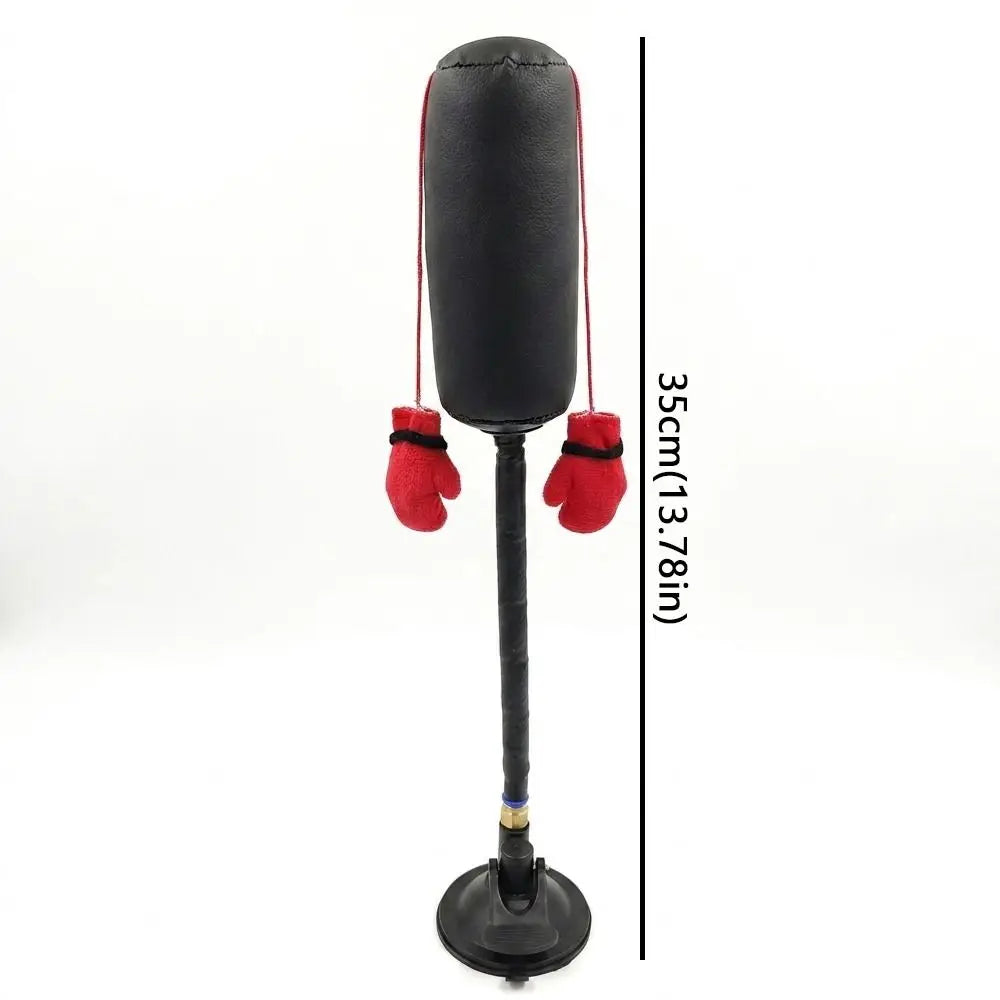 Juguete de Boxeo con Ventosa para Gatos – Enriquecimiento Felino – Nylon/Cuero – 35cm