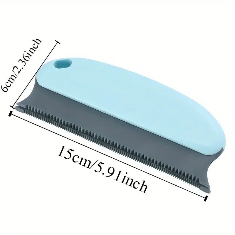 Cepillo Quitapelos para Perros y Gatos – Elimina Pelo de Ropa y Muebles – ABS+TPR – Azul/Rojo