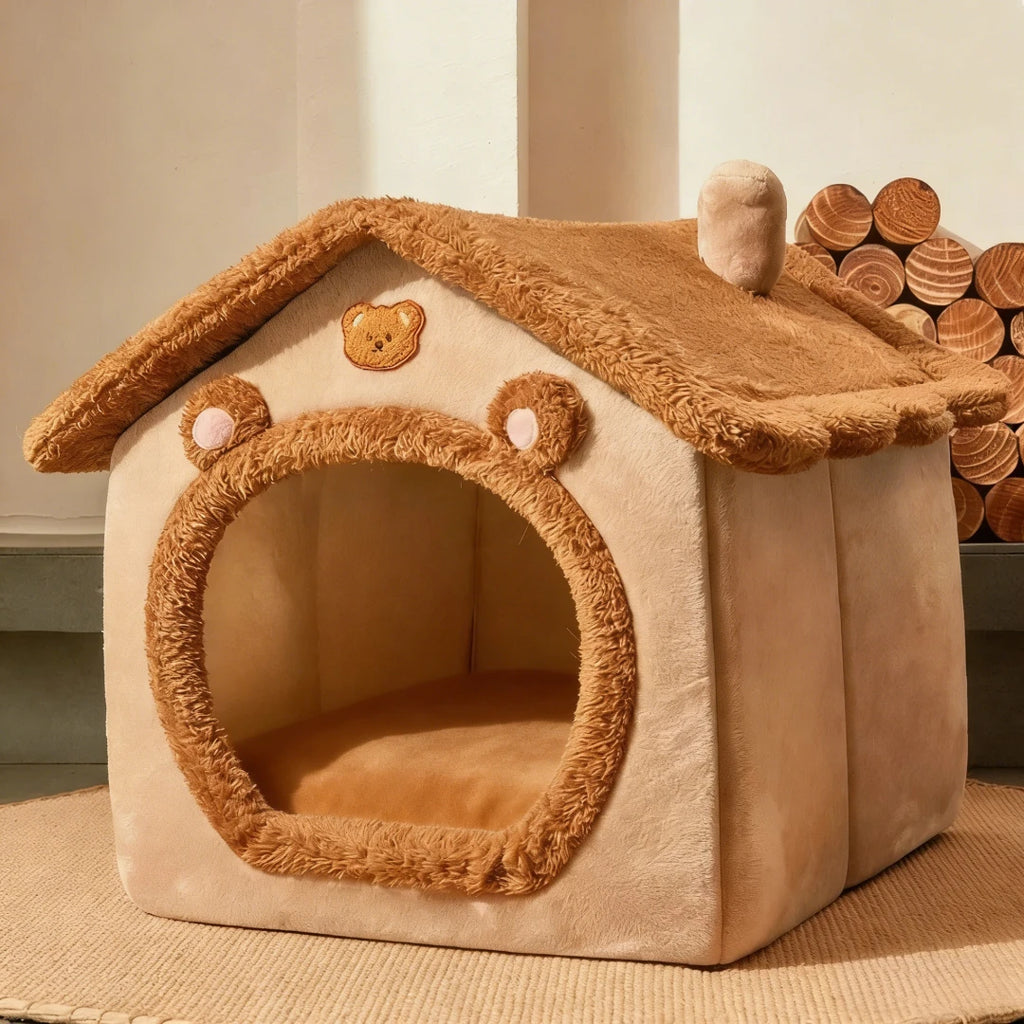 Casita Cálida Plegable para Perros y Gatos