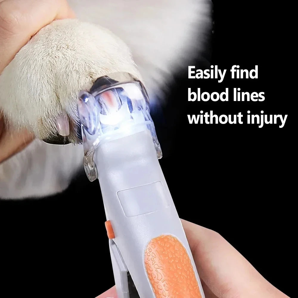 Cortañas con Luz LED para Perros y Gatos – Acero Inoxidable – Mango Ergonómico – Con Iluminación