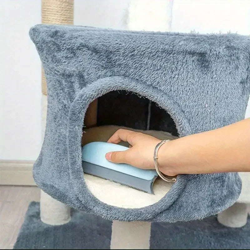 Cepillo Quitapelos para Perros y Gatos – Elimina Pelo de Ropa y Muebles – ABS+TPR – Azul/Rojo