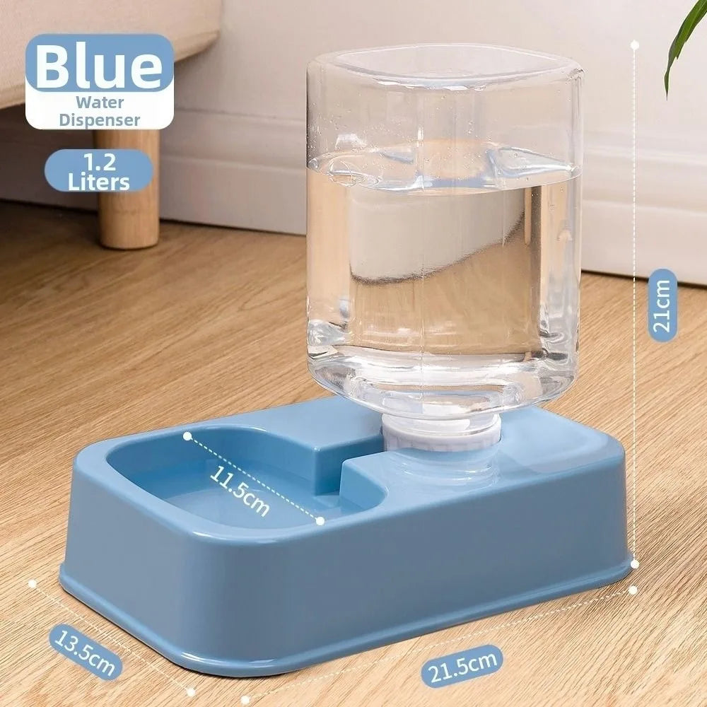 Comedero Automático con Dispensador de Agua para Mascotas – 1.5L Comida / 1.2L Agua – PP+PE