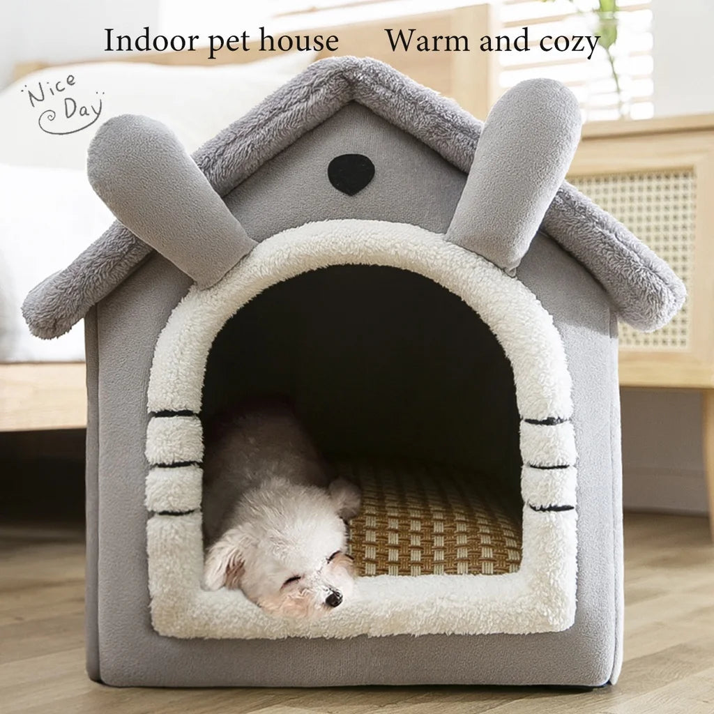Casita Cálida Plegable para Perros y Gatos