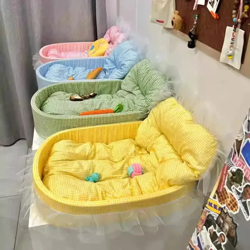 Cama Macaron Suave y Lavable para Mascotas