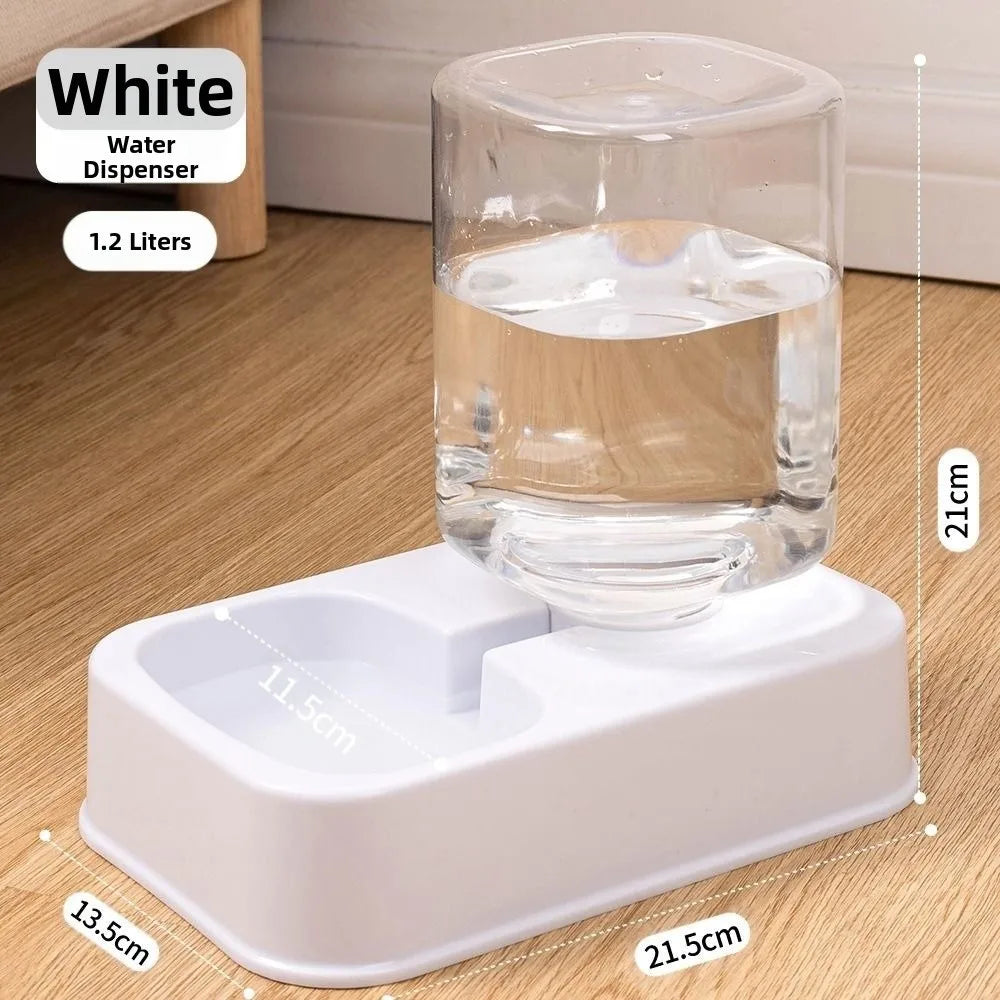 Comedero Automático con Dispensador de Agua para Mascotas – 1.5L Comida / 1.2L Agua – PP+PE