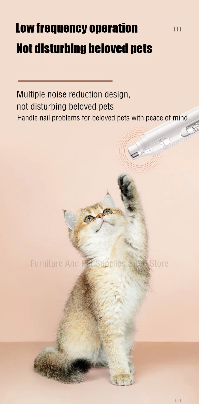 Lima Eléctrica para Uñas de Perros y Gatos – 2 Velocidades – Recargable USB – Blanca/Verde