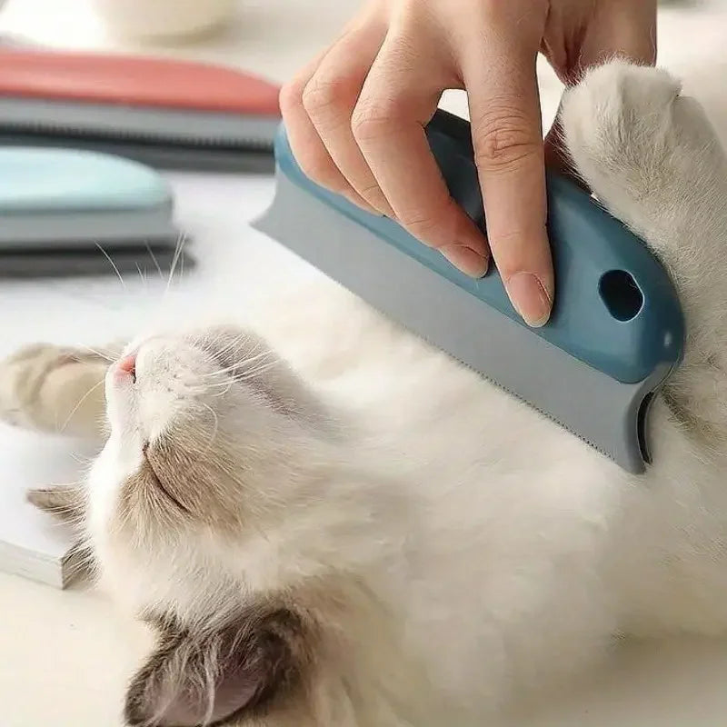 Cepillo Quitapelos para Perros y Gatos – Elimina Pelo de Ropa y Muebles – ABS+TPR – Azul/Rojo